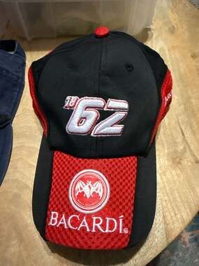 Bacardi 1862 Red & Black Mesh Adjustable Promotional Baseball Cap